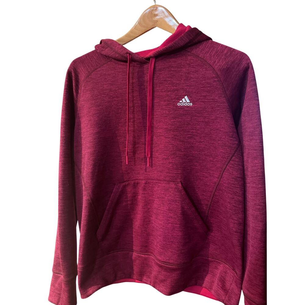 burgundy marled Adidas pullover hoodie